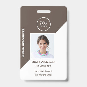 Badge de sécurité de l'entreprise avec photo d'ide