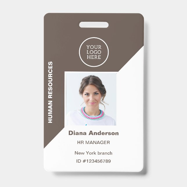 Badge de sécurité de l'entreprise avec photo d'ide (Avant)