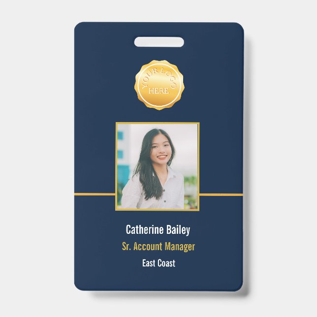 Badge de sécurité d'entreprise avec photo d'employ (Avant)