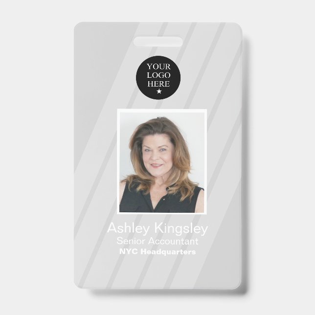 Badge de sécurité d'entreprise avec photo d'employ (Avant)