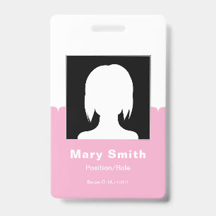 Badge de sécurité d'entreprise avec photo d'employ