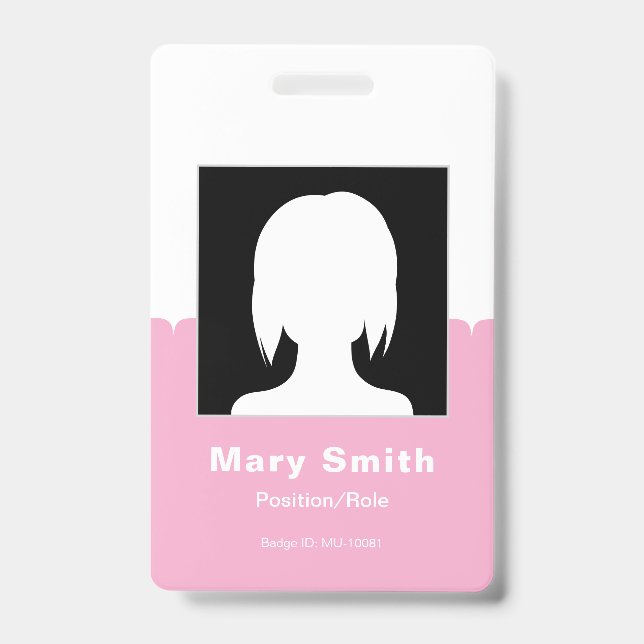 Badge de sécurité d'entreprise avec photo d'employ (Avant)