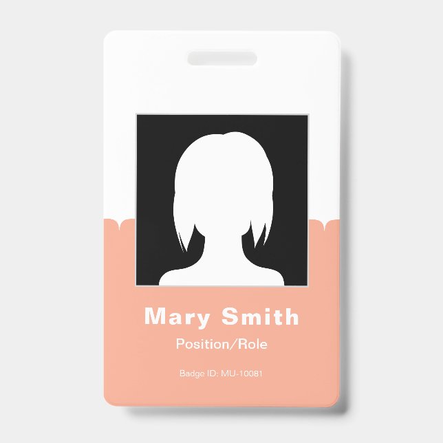 Badge de sécurité d'entreprise avec photo et numér (Avant)
