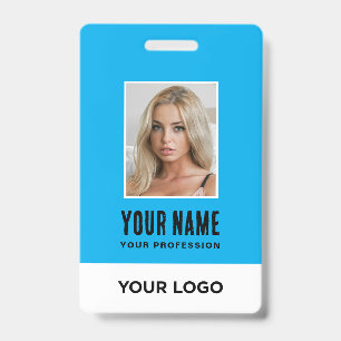 Badge de sécurité d'entreprise gras avec photo d'e