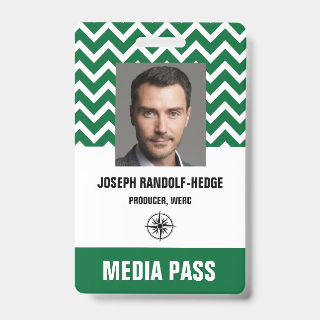 BADGE DE SÉCURITÉ DES MÉDIAS - Carte d'identité av (Avant)