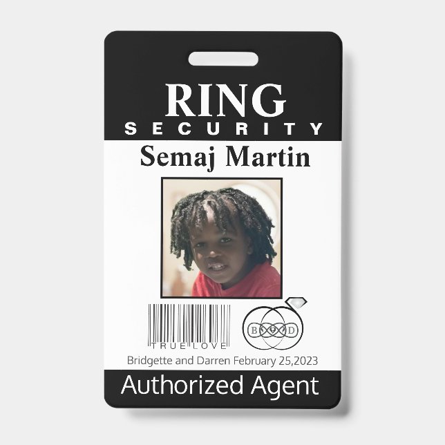 Badge de sécurité du porteur de bague (Avant)