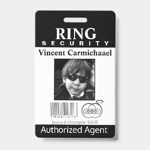Badge de sécurité du porteur de bague