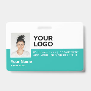 Badge de sécurité moderne avec photo pour employé
