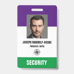 BADGE DE SÉCURITÉ PHOTO - Badge d'identité avec ph