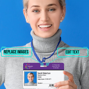 Badge de sécurité pour employés - Horizontal