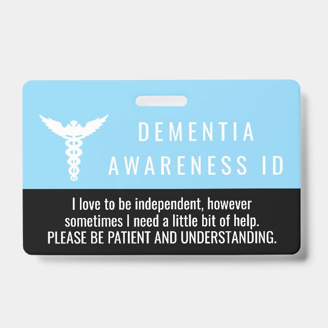 Badge de sensibilisation à la démence ID patience  (Avant)