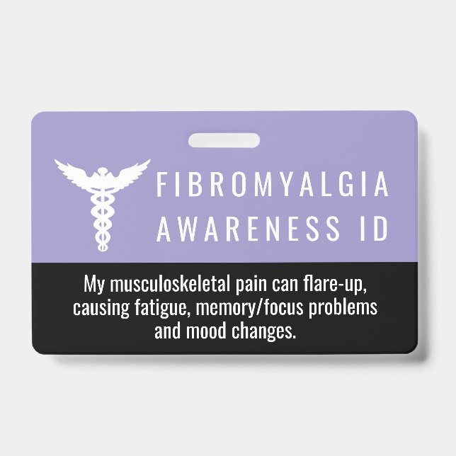 Badge de sensibilisation à la fibromyalgie ID pati (Avant)