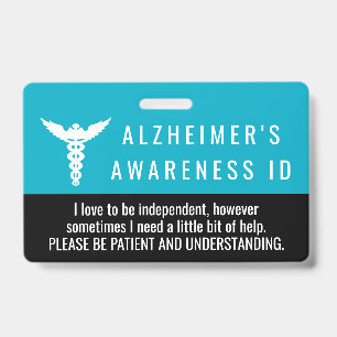 Badge de sensibilisation à la maladie d'Alzheimer