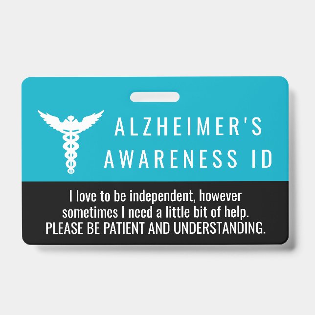 Badge de sensibilisation à la maladie d'Alzheimer  (Avant)