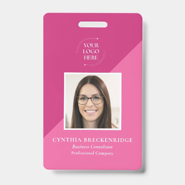Badge de société de photo d'identité d'employé (Avant)