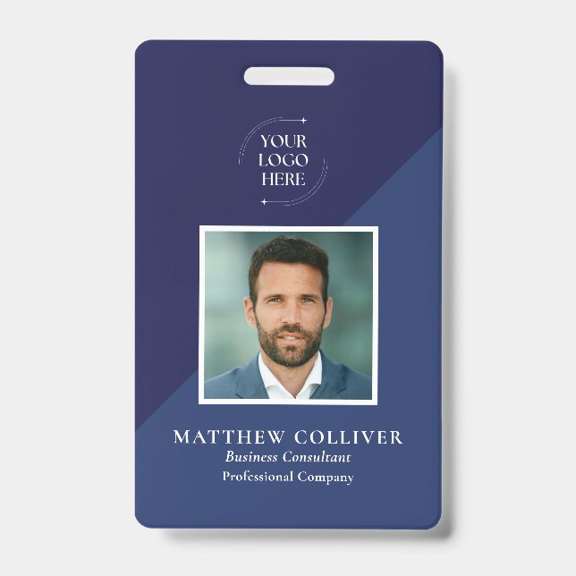 Badge de société de photo d'identité d'employé (Avant)