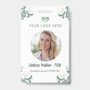 Badge de style Eucalyptus vert