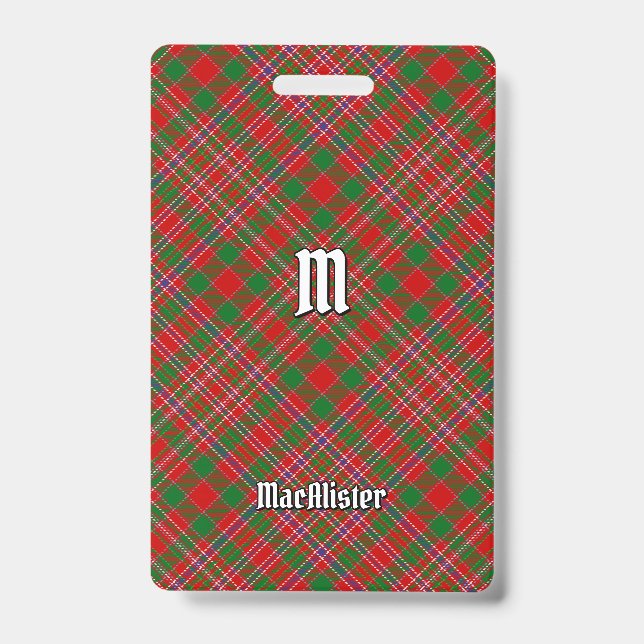 Badge de tartan Clan MacAlister (Avant)