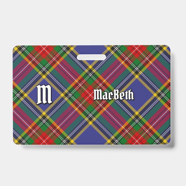 Badge de tartan Clan MacBeth (Avant)