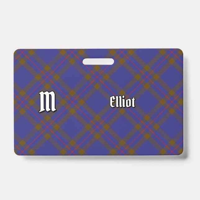 Badge de tartan moderne du clan Elliot (Avant)