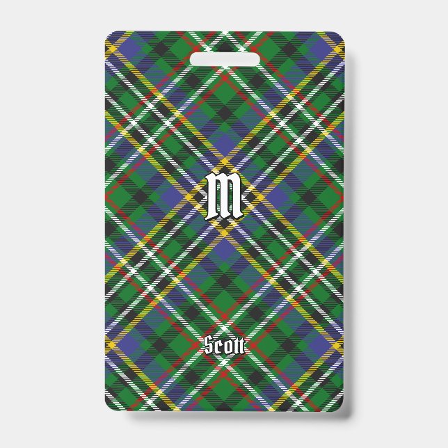 Badge de tartan vert du clan Scott (Avant)