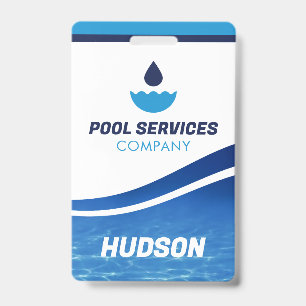 Badge de technicien de piscine   Entreprise de ser