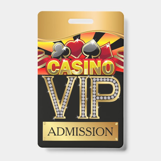 BADGE DE TOUR DE COU CASINO VIP (Avant)