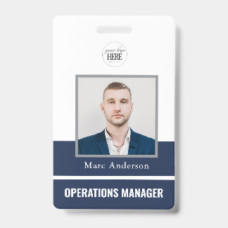 Badge de travail de l'entreprise avec photo d'iden
