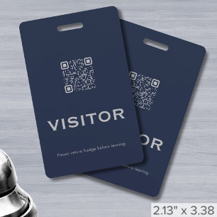 Badge de visiteur à code QR professionnel