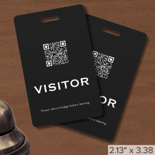 Badge de visiteur à code QR professionnel