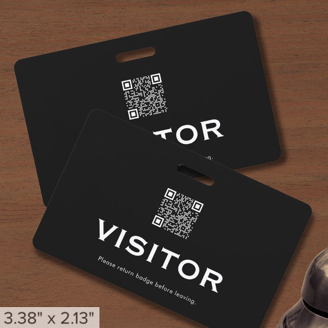 Badge de visiteur à code QR professionnel (Créateur téléchargé)