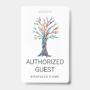 Badge de visiteur autorisé au nom d'entreprise per