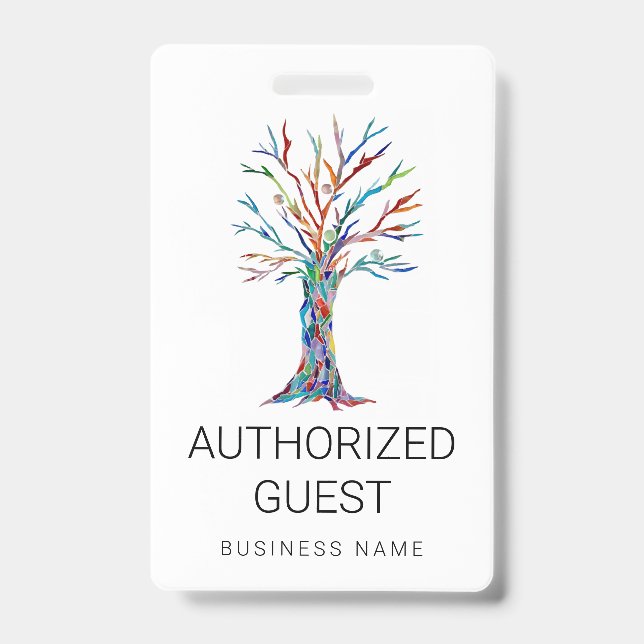 Badge de visiteur autorisé au nom d'entreprise per (Avant)