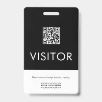 Badge de visiteur avec code QR personnalisé