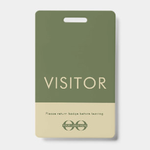 Badge de visiteur de logo d'entreprise