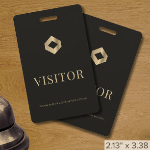 Badge de visiteur de logo d'entreprise