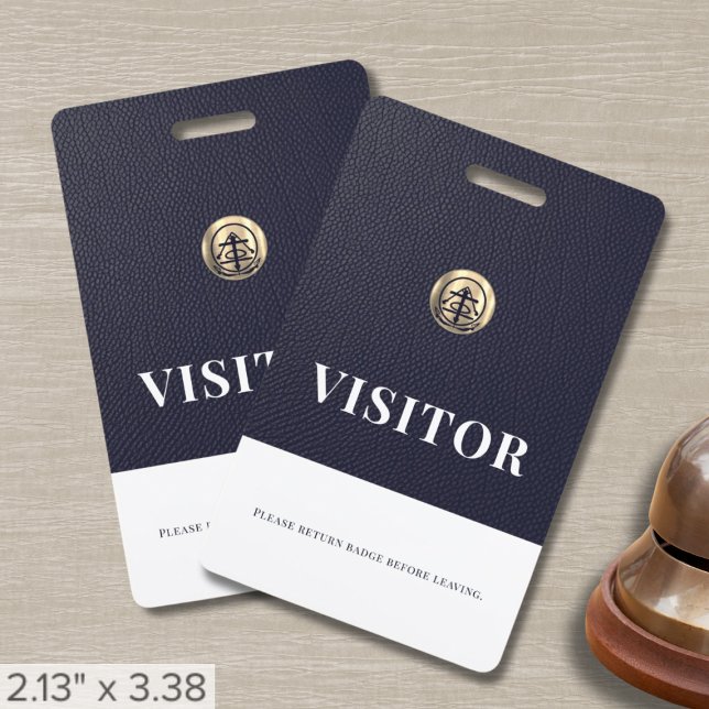 Badge de visiteur de logo d'entreprise Demande de  (Créateur téléchargé)