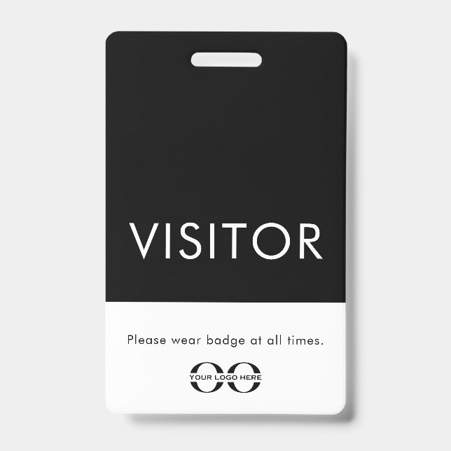 Badge de visiteur personnalisé pour école avec log (Avant)
