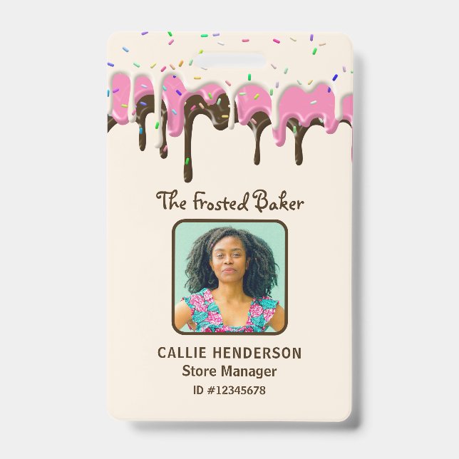 Badge Déchets Pâtisserie de glaçage Boulangerie Entrepri (Avant)