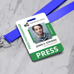 Badge Deep Green Photo & Logo Press ID