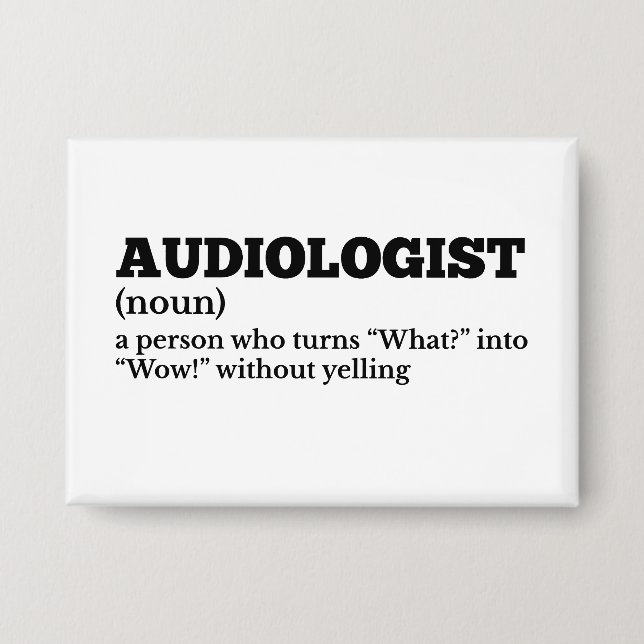 Badge Définition du professeur d'audiologie (Recto)