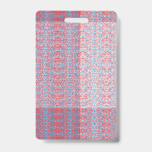 Badge Délicat, motif répétitif, rose clair et bleu clair