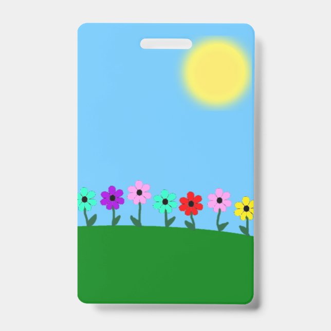 Badge Délires de Marguerites Colorées (Avant)