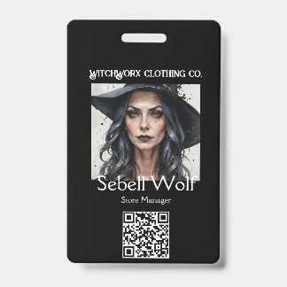 Badge d'employé de la Pentacle Noire Gothique