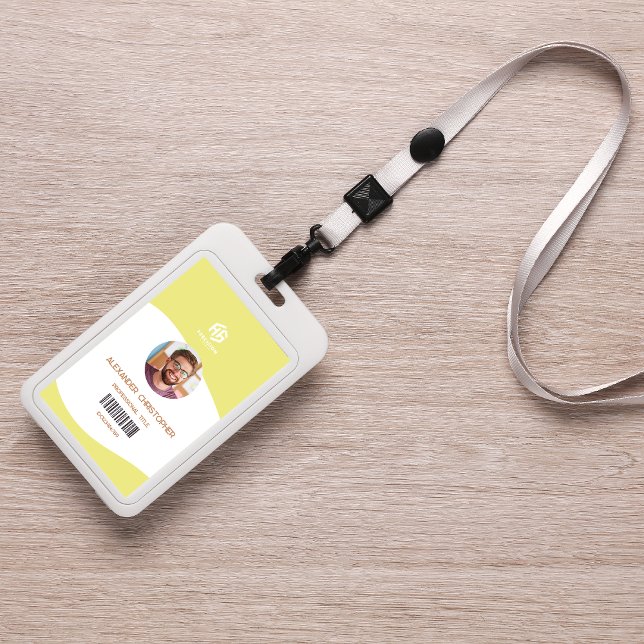 Badge d'employé de l'entreprise minimaliste modern (Créateur téléchargé)