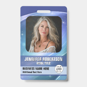 Badge d'employé de photo personnalisé coloré amusa