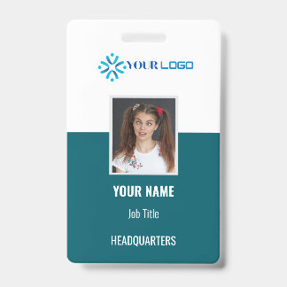 Badge d'employé d'entreprise personnalisé avec ID