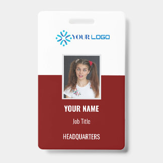 Badge d'employé d'entreprise personnalisé avec ID