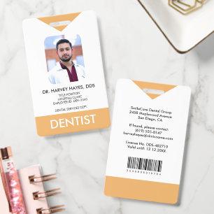 Badge Dentiste personnalisé Personnel médical dentaire O