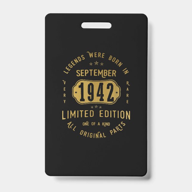 Badge Des Légendes Sont Nées En Septembre 1942 79ème Ann (Avant)